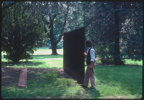 Gordon Matta-Clark in Alfred Schmela's park, Dusseldorf, Germany