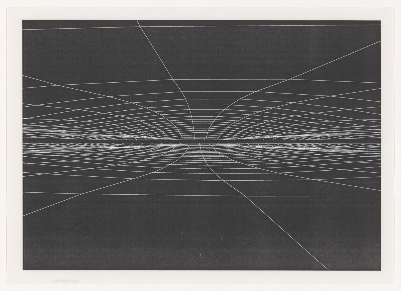 Wireframe drawing for roof of Galaxy Toyama Gymnasium, Imizu, Japan