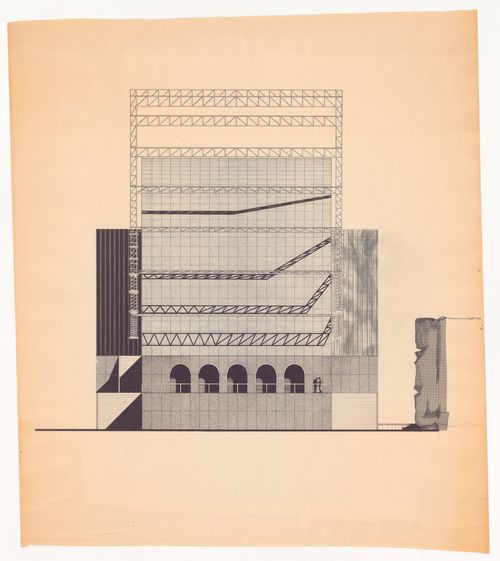 Elevation for Urban park competition, Modena, Italy