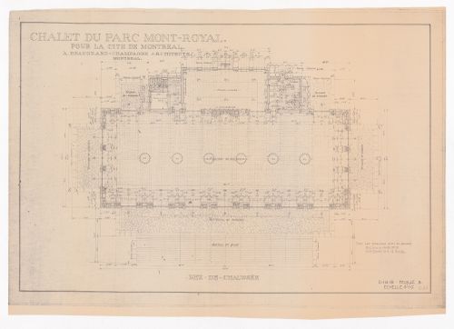 Plan du rez-de-chaussée pour Chalet du Parc Mont-Royal, Montréal