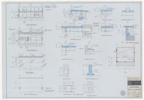 Plans, sections, and construction details for the greenhouse for the reconstruction of the Chapelle du Sacré-Coeur, Notre-Dame de Montréal