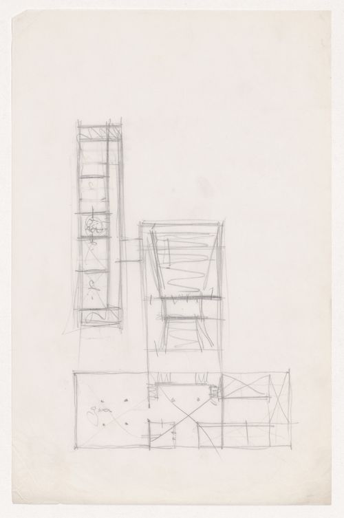 Sketch plan for a campus building for Illinois Institute of Technology
