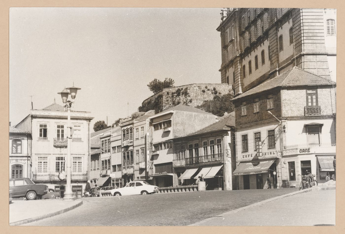 View of site and surrounding area for Borges & Irmão bank, Vila do Conde, Portugal