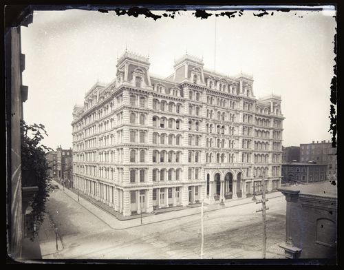 View of Park Avenue Hotel, 33rd and 4th Avenue (now Park Avenue), New York, New York, United States of America   (demolished 1927)