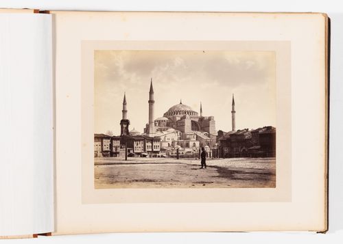 View of Hagia Sophia (also now known as Ayasofya Müzesi) Constantinople (now Istanbul), Ottoman Empire (now in Turkey)