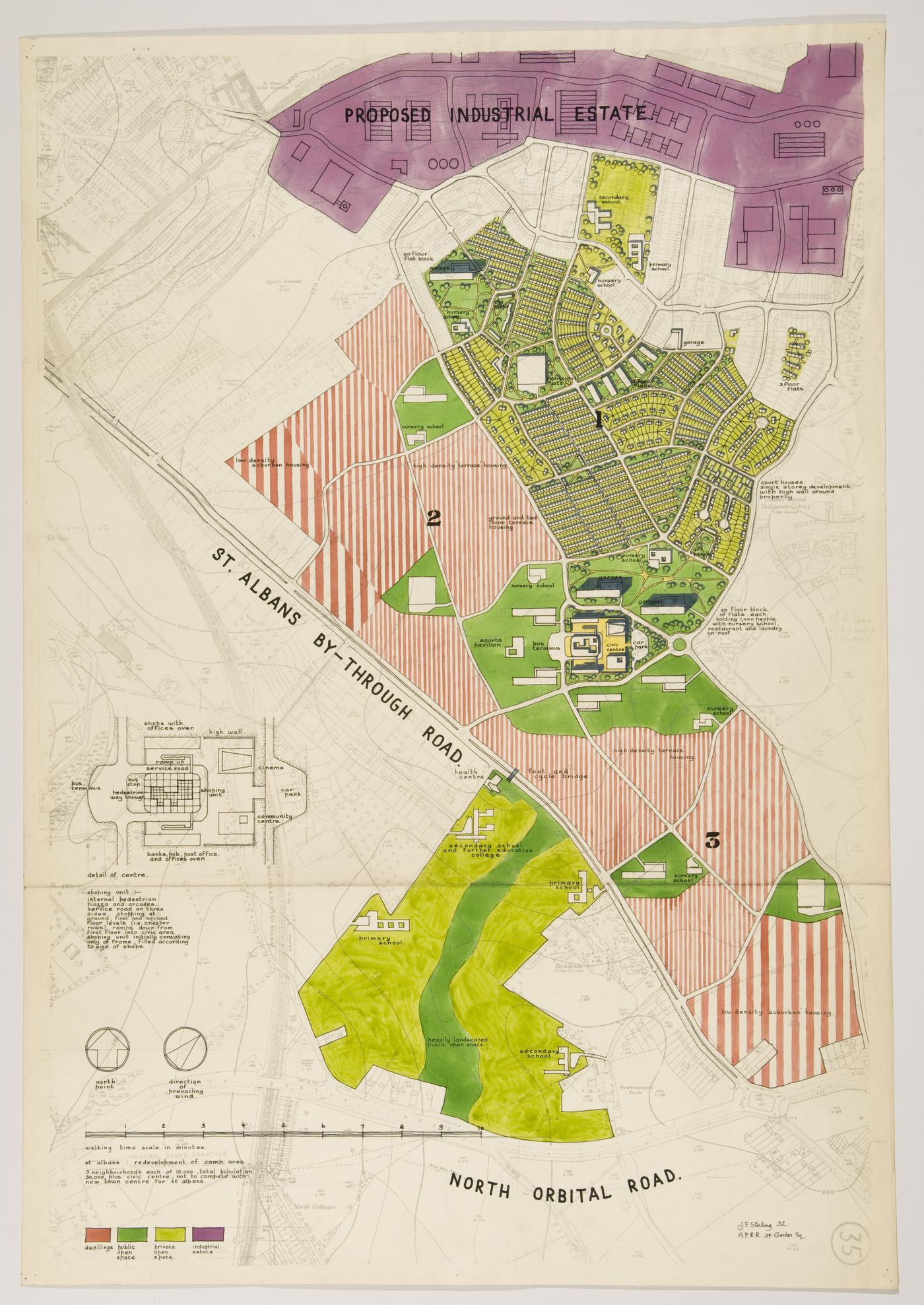 Redevelopment of Camp Area, Saint Albans, England: site plan