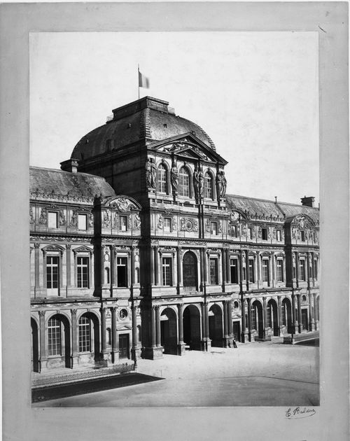 Pavillon de l'Horloge, Cour Carrée, Louvre, exterior view at an angle from the southeast, Paris, France
