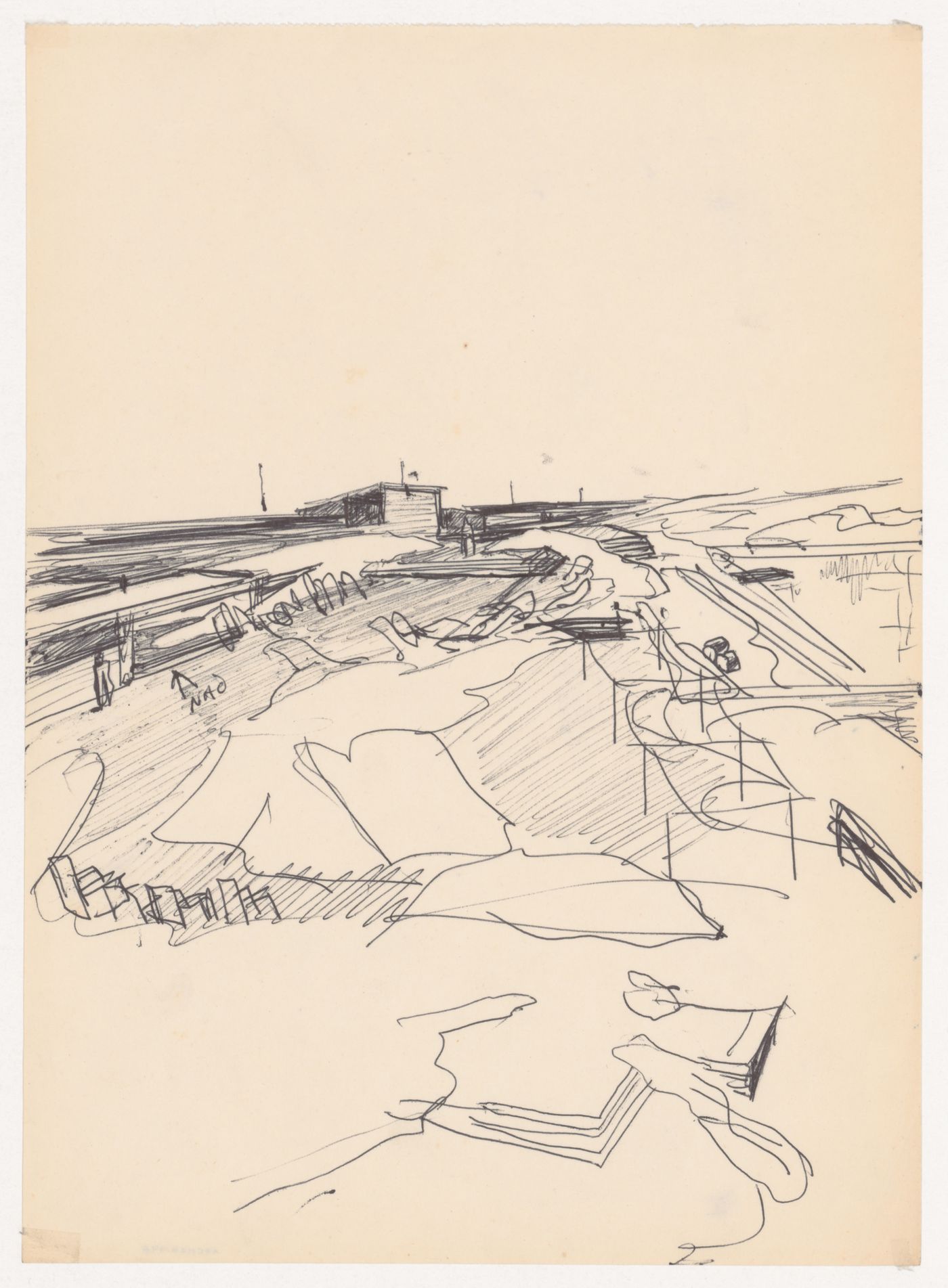 Sketch for Piscina das Marés [Ocean swimming pool], Leça da Palmeira, Matosinhos, Portugal