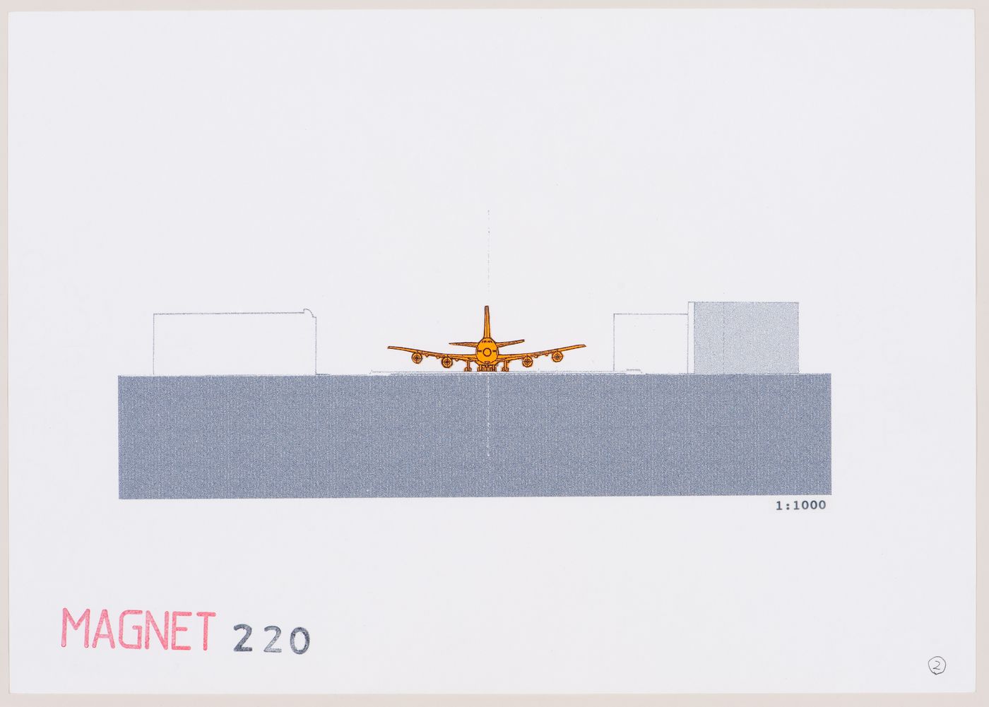 Magnet: Sectional elevation of Soho Square site with Boeing 747
