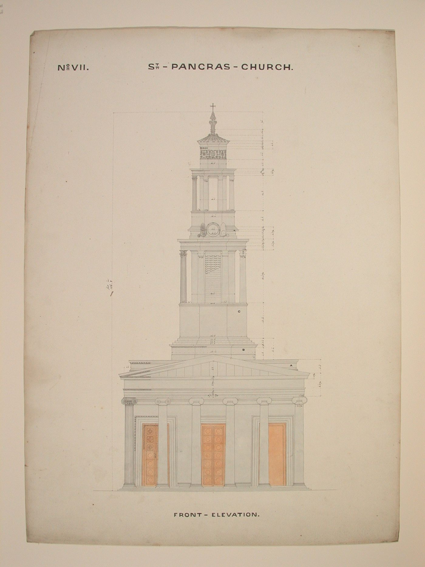 St. Pancras New Church - East and North elevation
