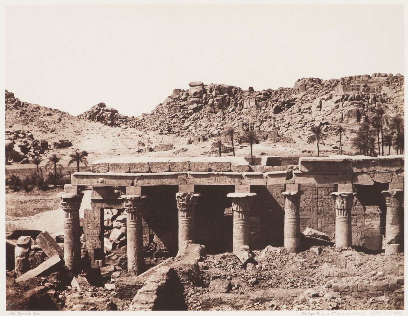 Ile de Fileh (Philae); Colonnade Occidentale - Ruines vues du Point, PL. 94.