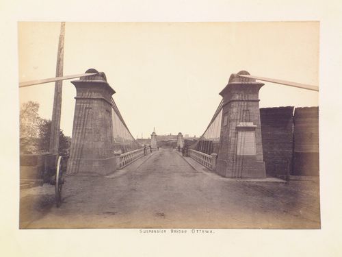 View of the Union Suspension Bridge, Ottawa, Ontario