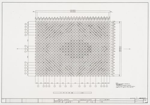 Roof plan, Galaxy Toyama, Gymnasium, Imizu, Toyama, Japan