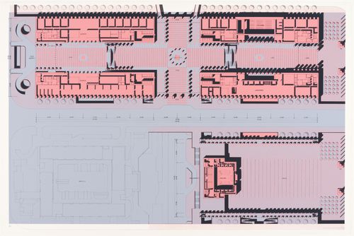 Second floor plan of complex for the Tokyo City Hall competition entry