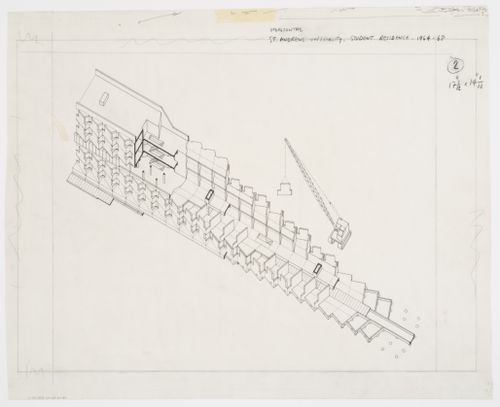 Students' Residence, University of St. Andrews, St. Andrews, Scotland: axonometric