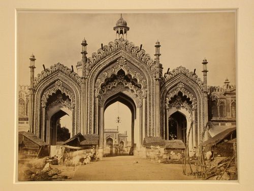 View of the gate of the Husainabad Imambara [Palace of Lights] complex, Lucknow, India