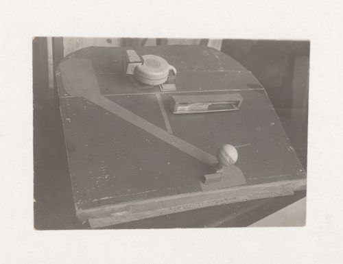 Photograph of a student model by Konstantinovskii on the topic "Exercise on the Expressiveness of Inner Space and Volume. Sports Pavilion" for the "Space" course at the Vkhutein (Moscow Higher Technical Institute), Moscow