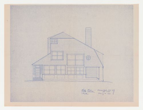 South elevation for the Hanks-Paré Residence, Tuxedo Park, New York