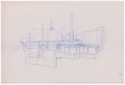 Perspective for Tokyo Opera House Competition, Tokyo, Japan