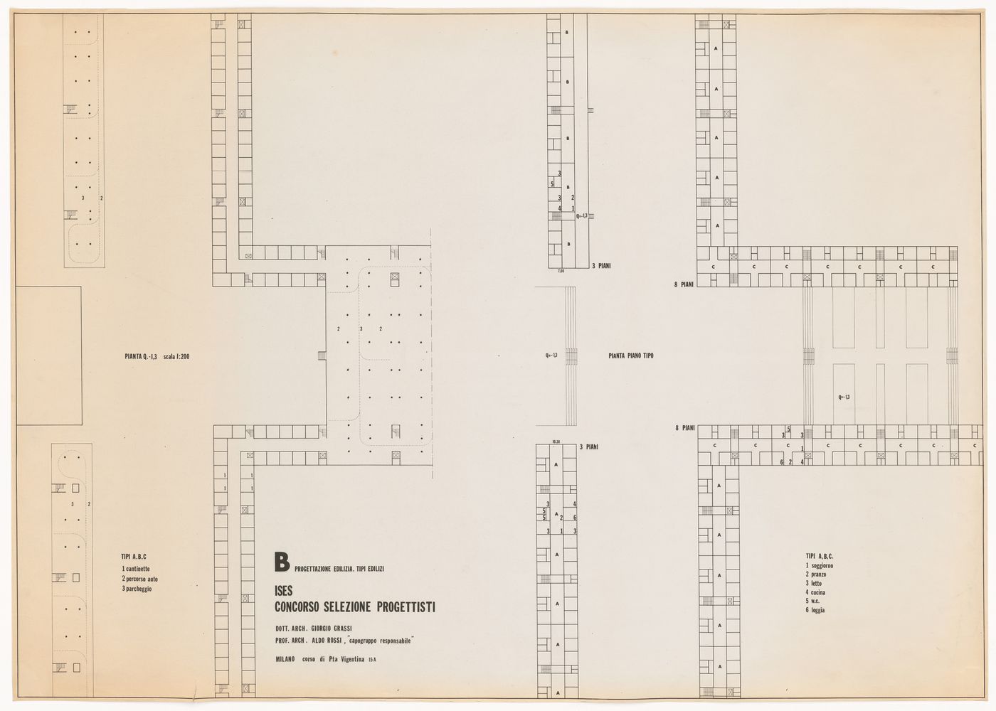 Plan for Quartiere residenziale a Napoli, Naples, Italy