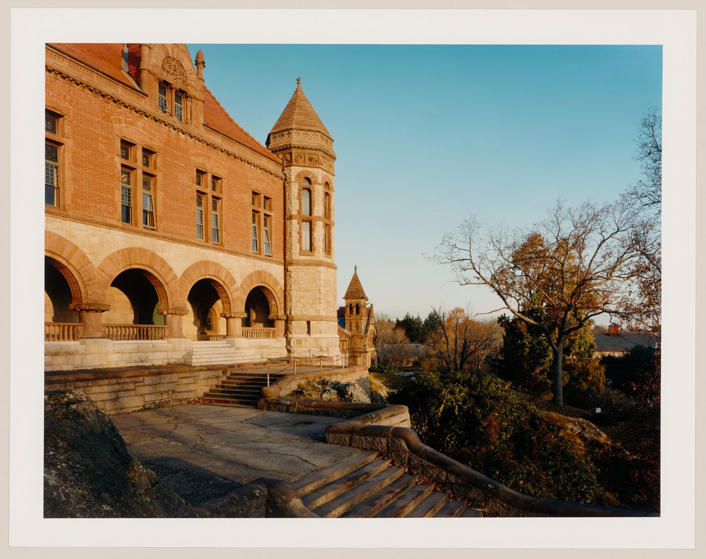 Viewing Olmsted: View of Memorial Hall and Library, North Easton, Massachusetts