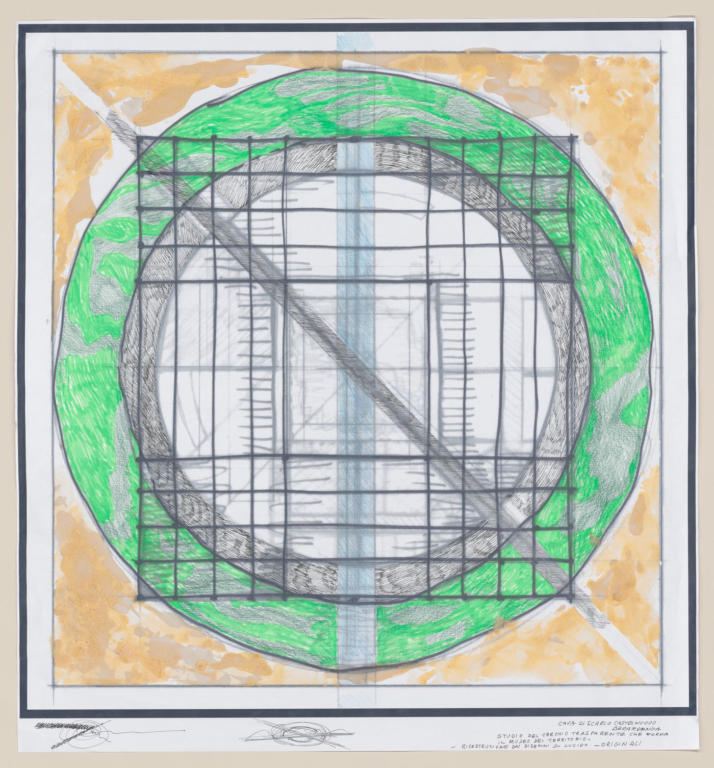 Circle study with wax for Riqualificazione cava di San Carlo [Redevelopment San Carlo quarry], San Vincenzo, Livorno, Italy