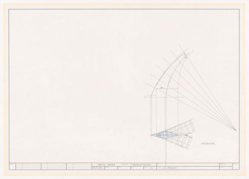 Partial plan and section for Glass Station, Oguni, Japan