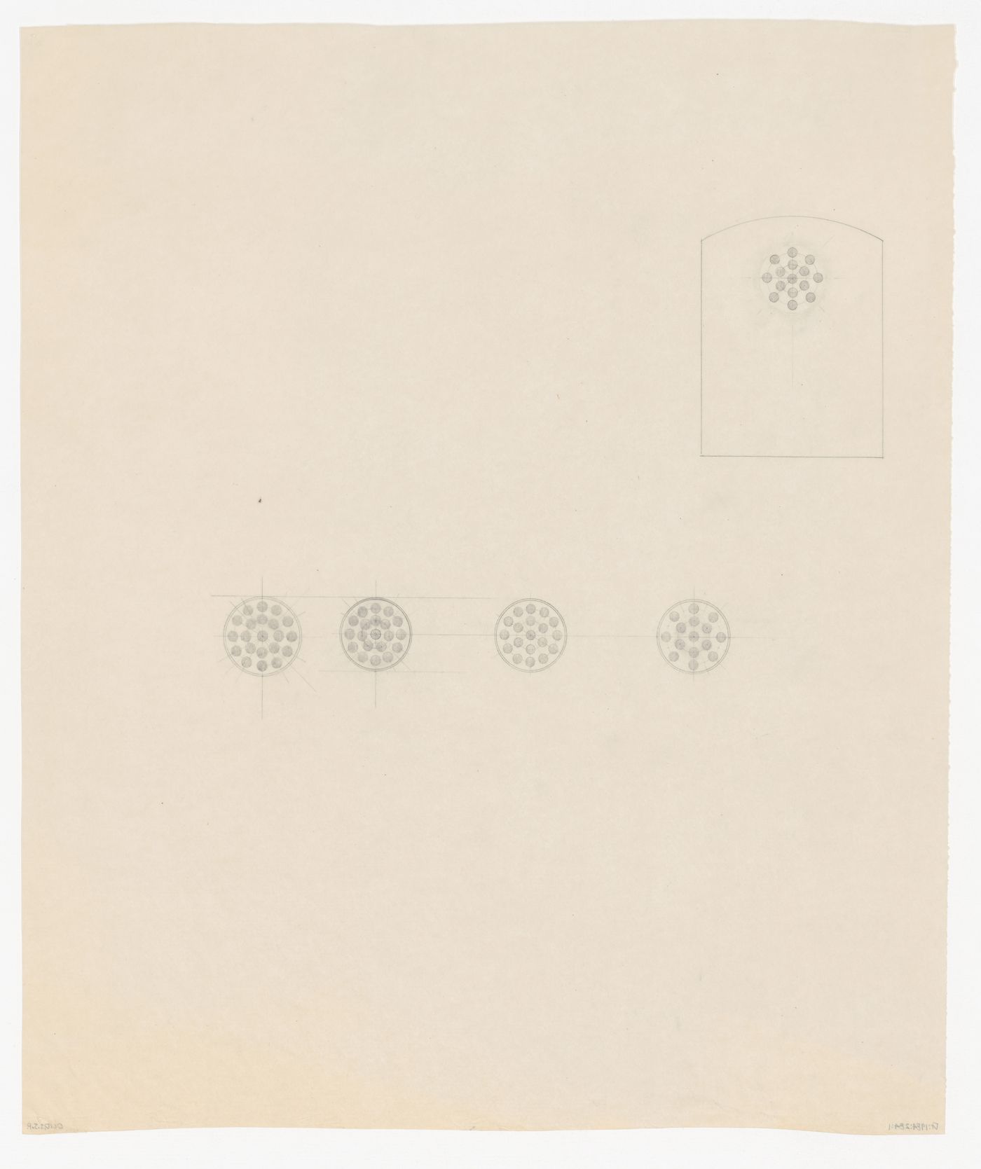 Elevations for a grille, possibly for the Central Savings Bank, Rotterdam, Netherlands