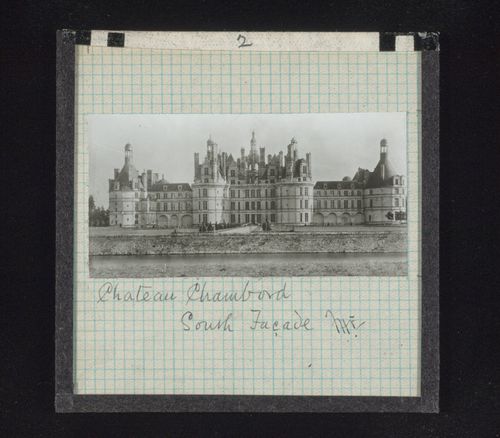 View of south facade of Château de Chambord, Chambord, Loir-et-Cher, France