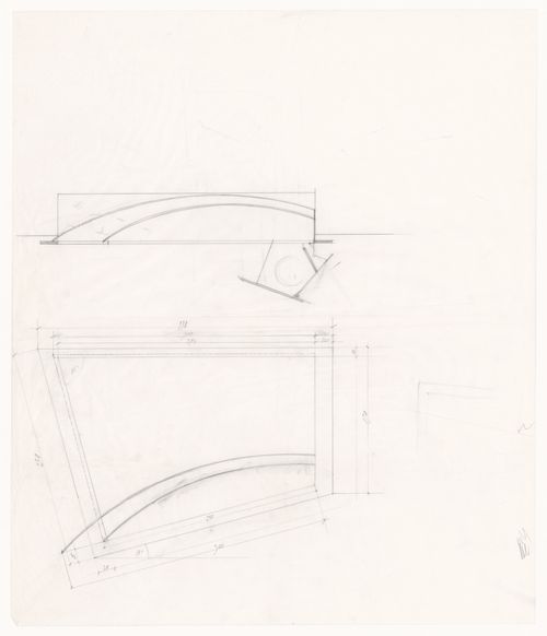 Section and plan for Casa Frea, Milan, Italy