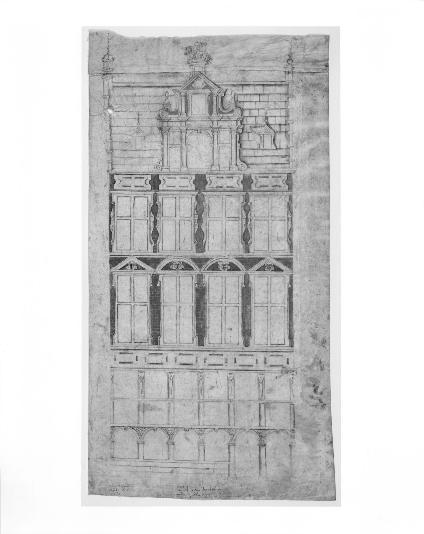 Front elevation of a five-storey residence (?)