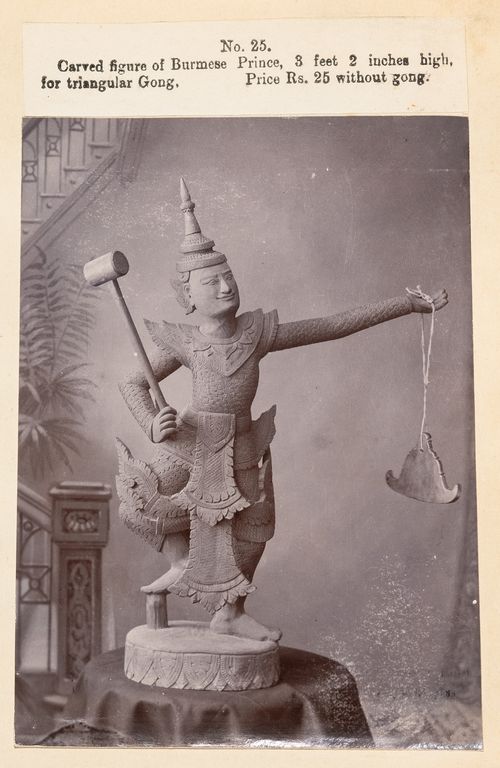 View of a statue, F. Beato Limited, C Road, Mandalay, Burma (now Myanmar)