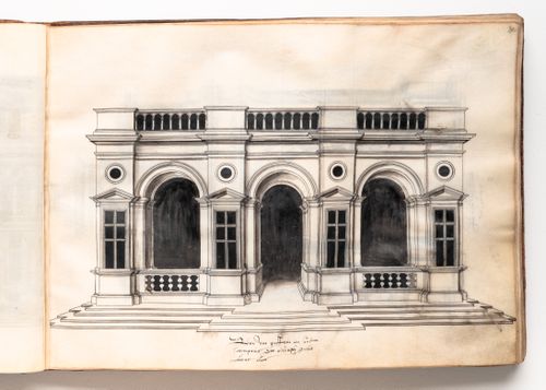 Design for a gallery with three arches
