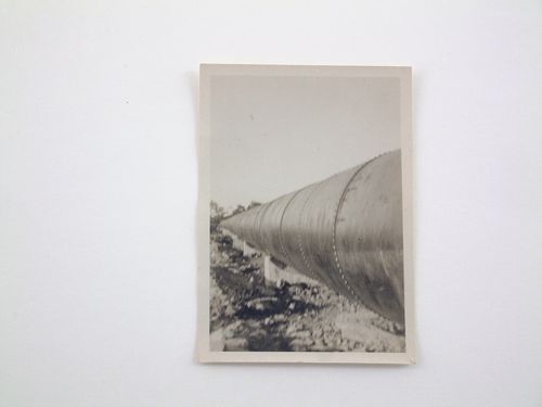 View of pipeline in rural area, unknown location