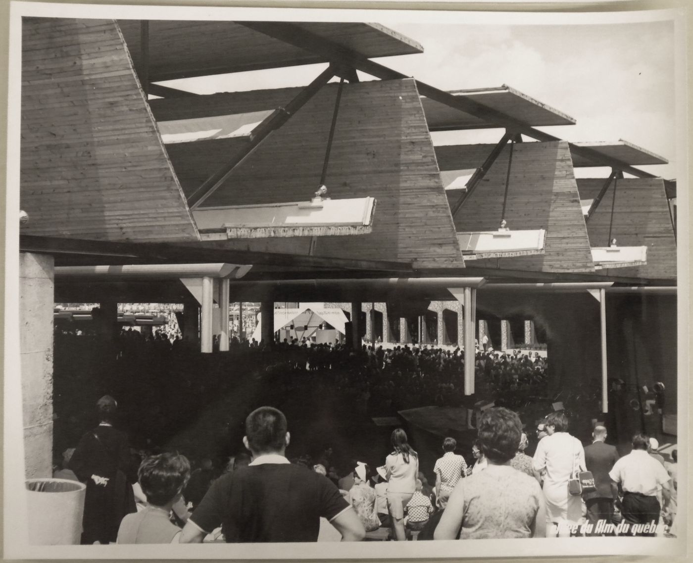 View of an unidentified stage near the Pavilion of Iran, Expo 67, Montréal, Québec