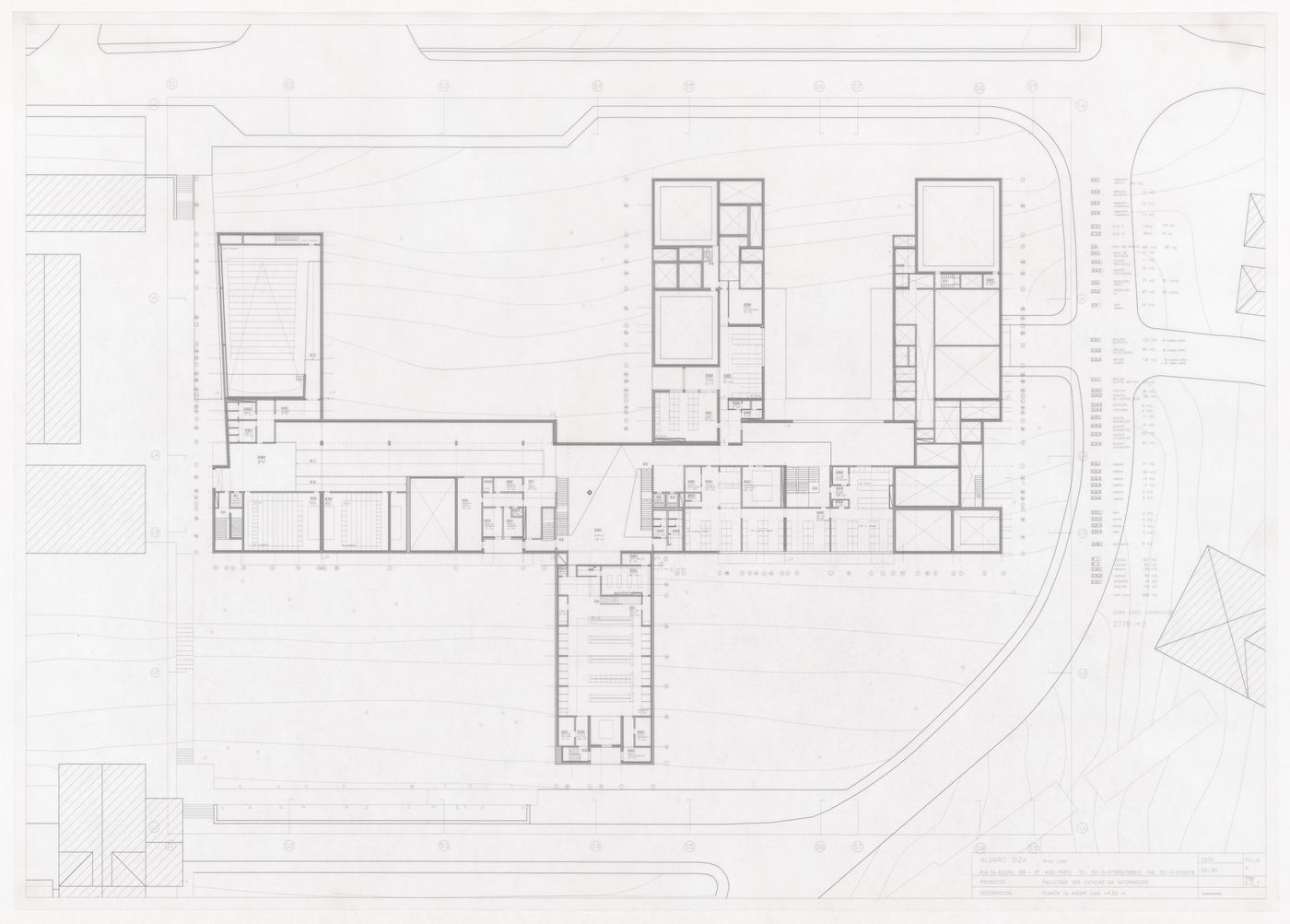 First floor plan for Faculdade de Ciências da Informação, Santiago de Compostela, Spain