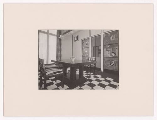 Interior view of Hugo Gaertner's apartment, showing dining room, rue Ampère, 17th arrondissement, Paris, France