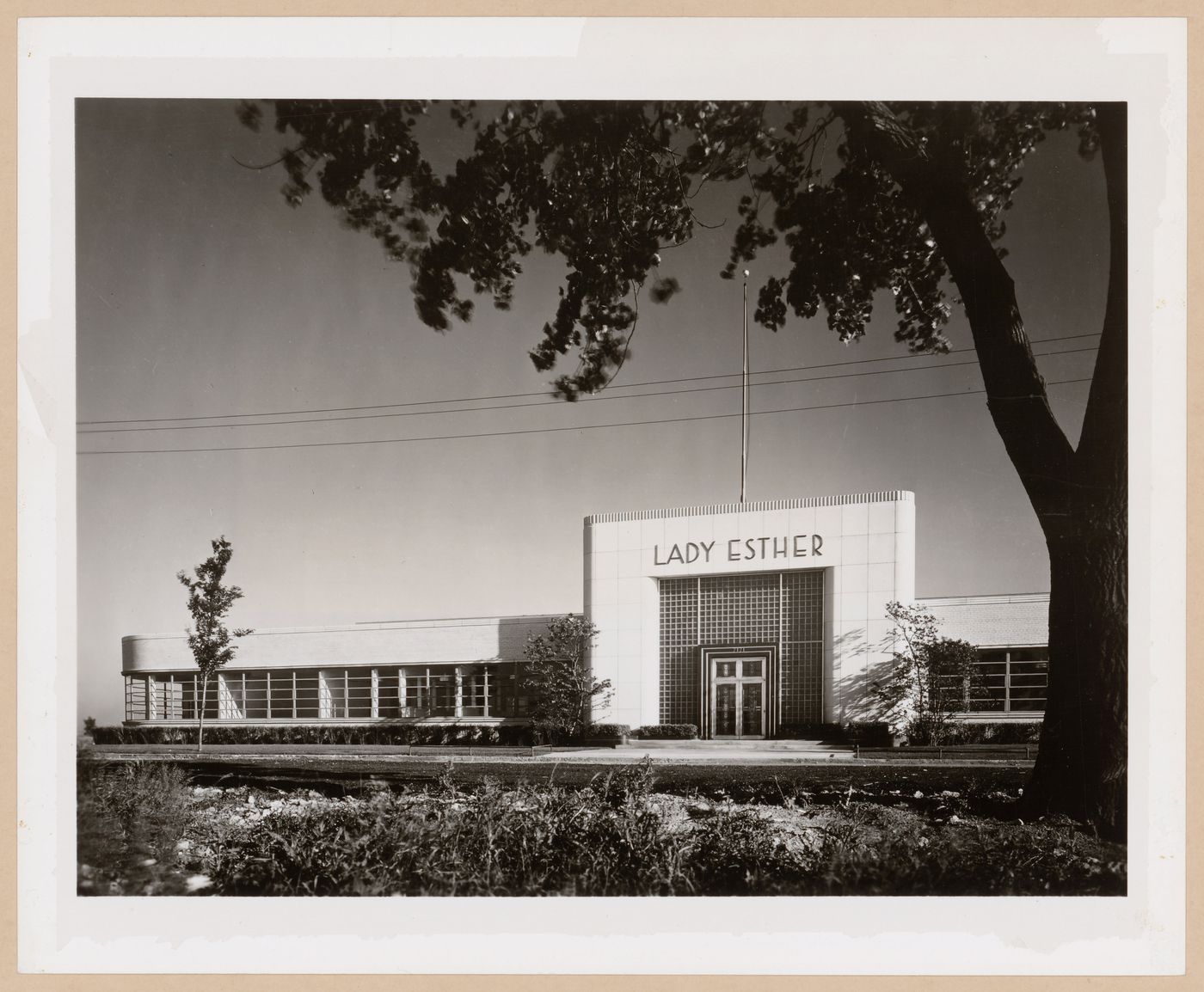 View of the principal façade of the Administration Building, Lady Esther Company, Chicago, Illinois