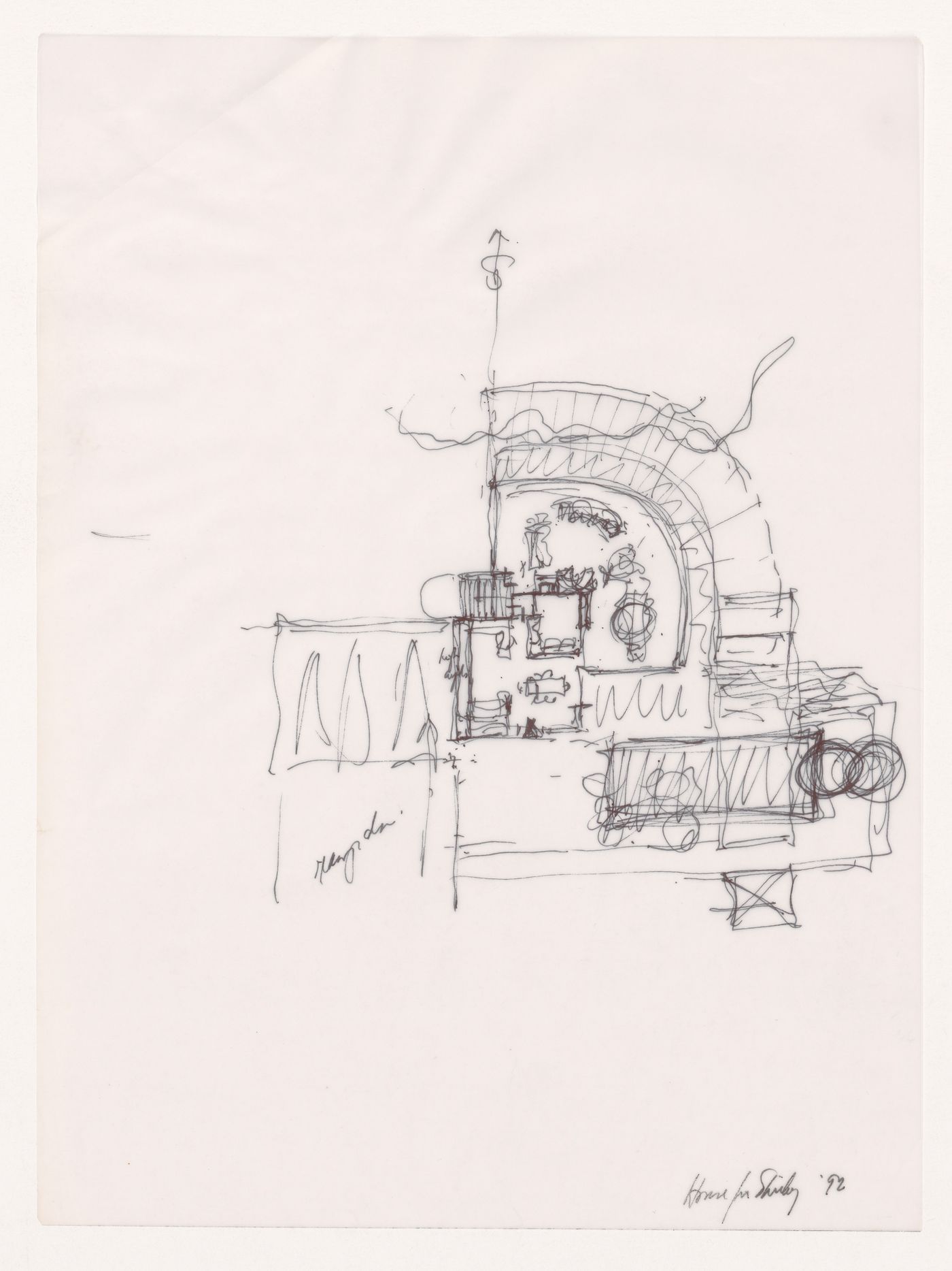 Sketch plan for Shirley MacLaine House, De Baca County, New Mexico