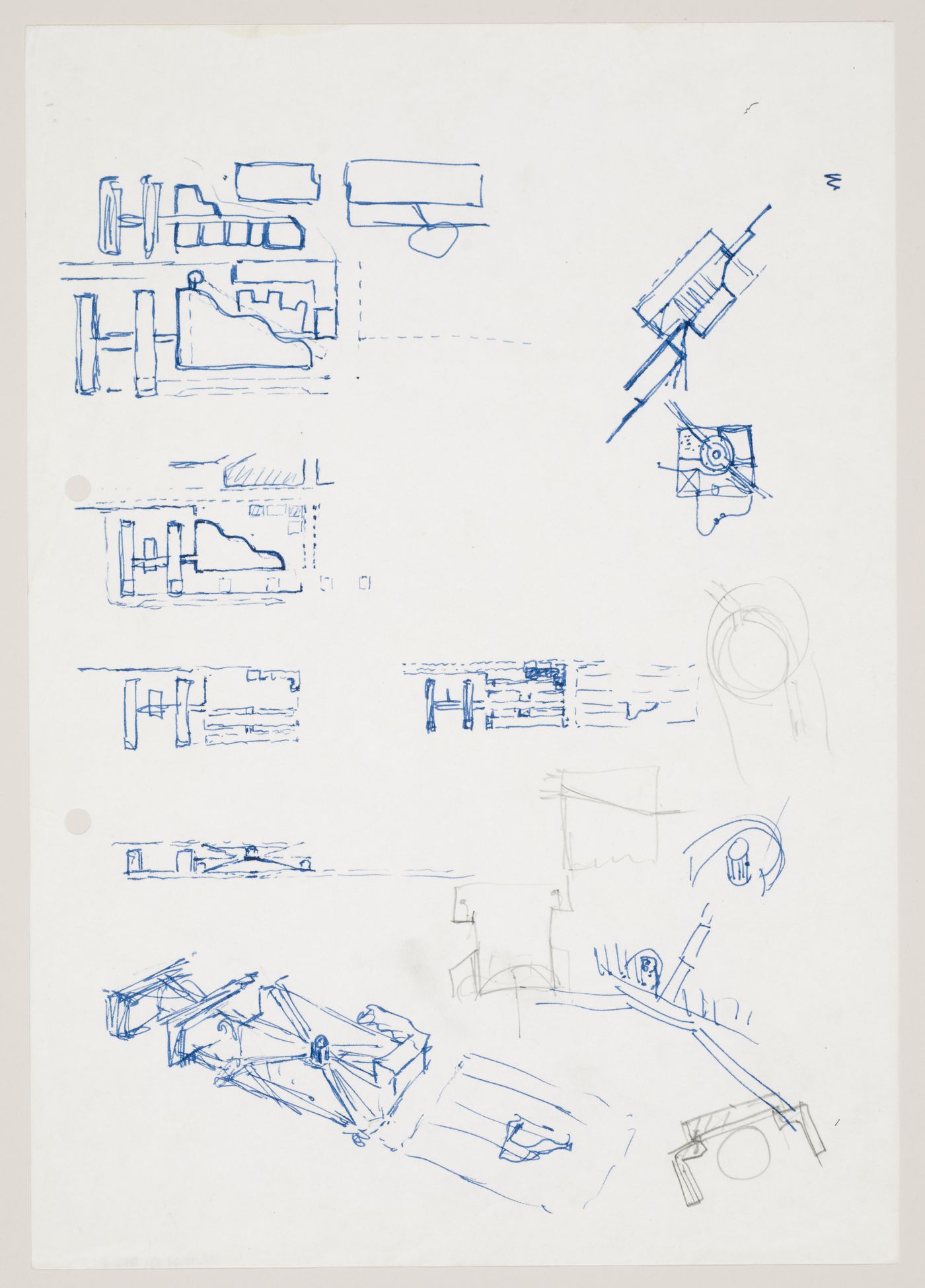 Staatsgalerie, Stuttgart, Germany: conceptual  sketches