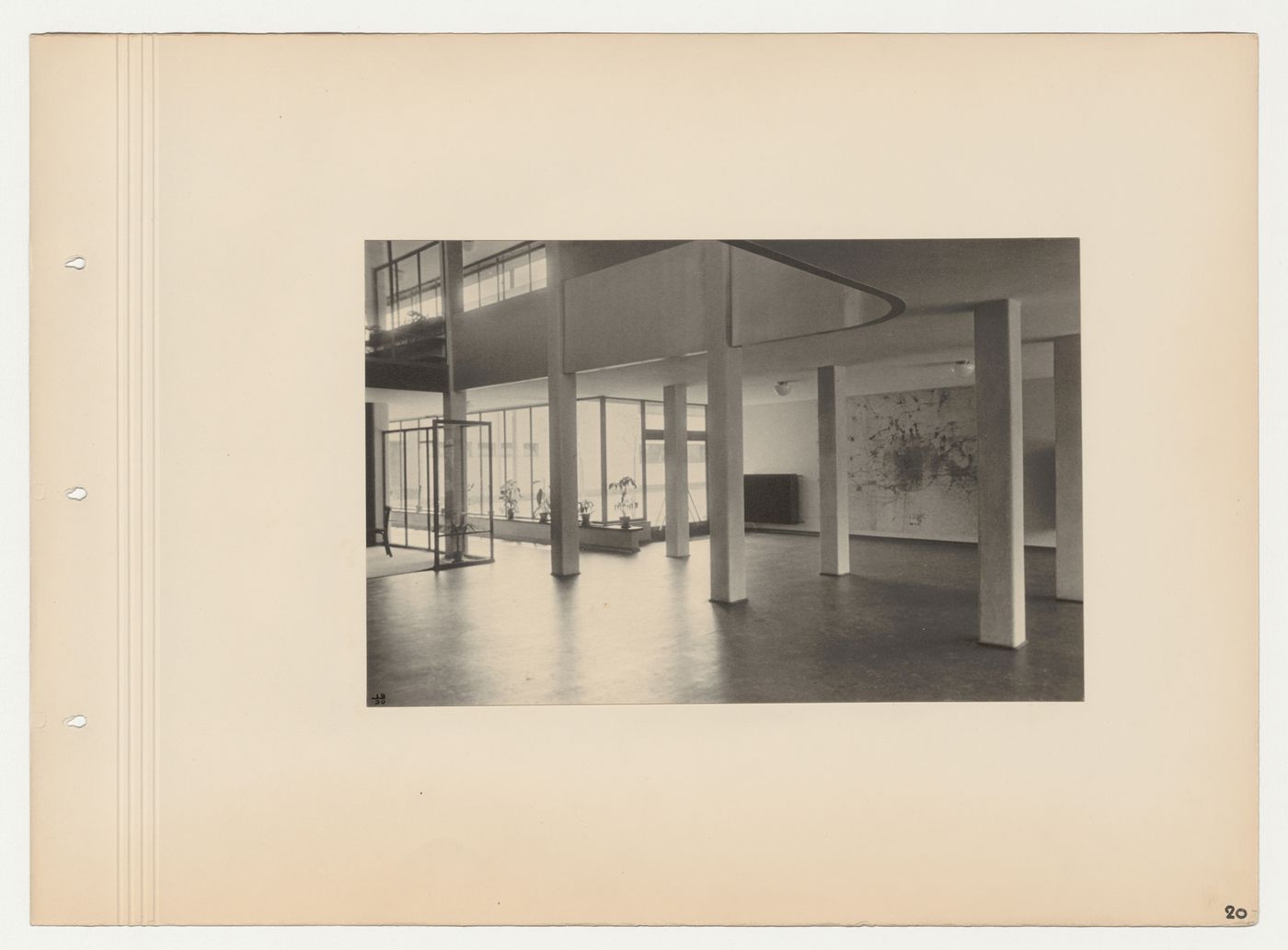 Interior view of the entrance hall showing the doors to the west courtyard, Budge Foundation Old People's Home, Frankfurt am Main, Germany