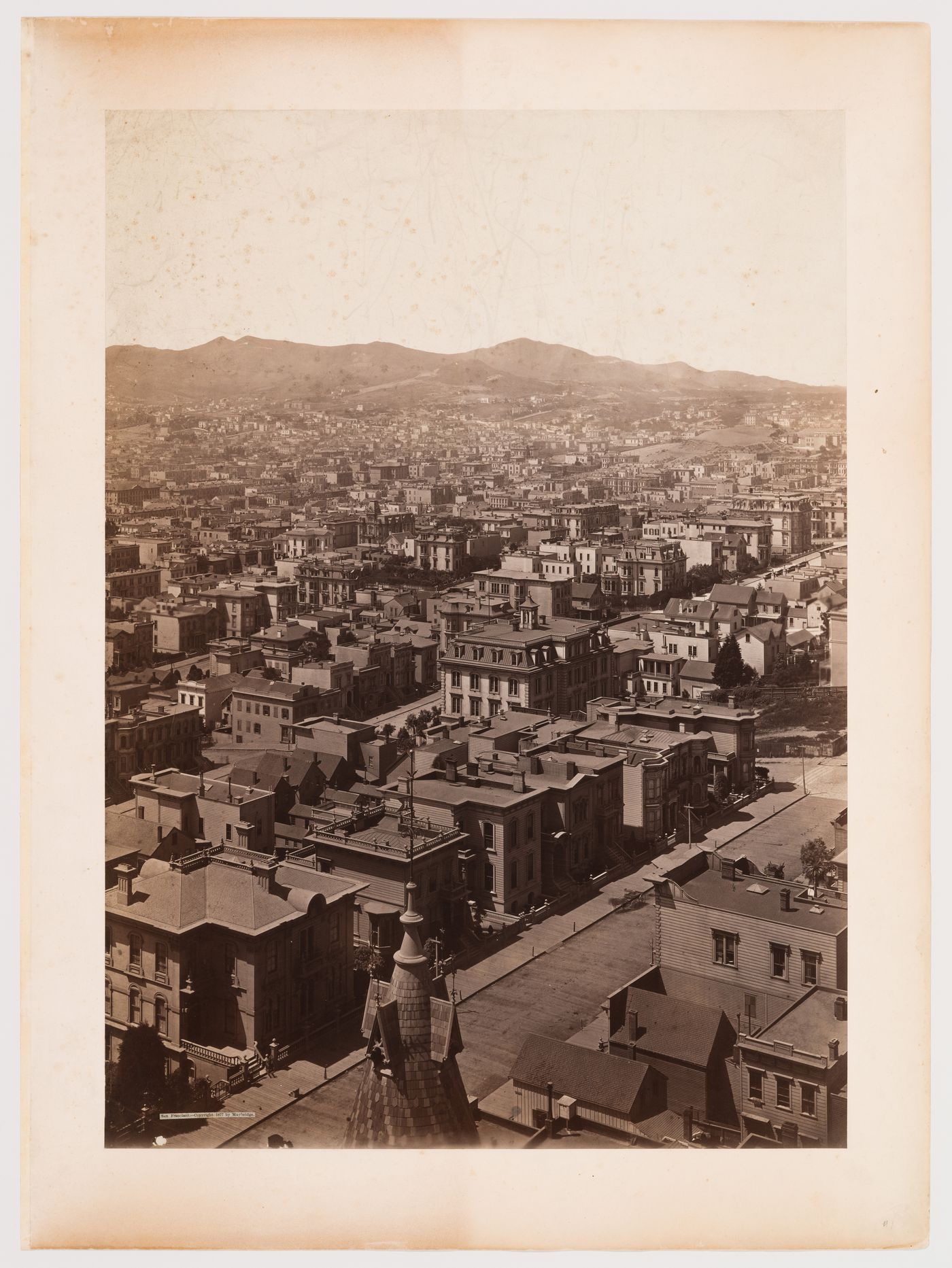 Section 1 of 13 of Panorama of San Francisco from California Street Hill, San Francisco, California