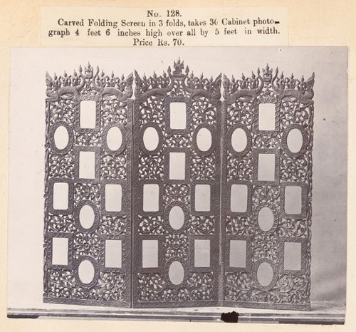 View of a screen, F. Beato Limited, C Road, Mandalay, Burma (now Myanmar)