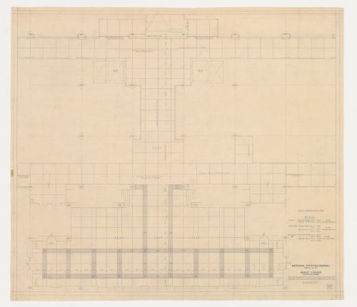 Plan du plancher de l'étage 1 : bandes de laiton et joints de dilatation, Imprimerie Nationale du Canada, Hull, Québec, Canada