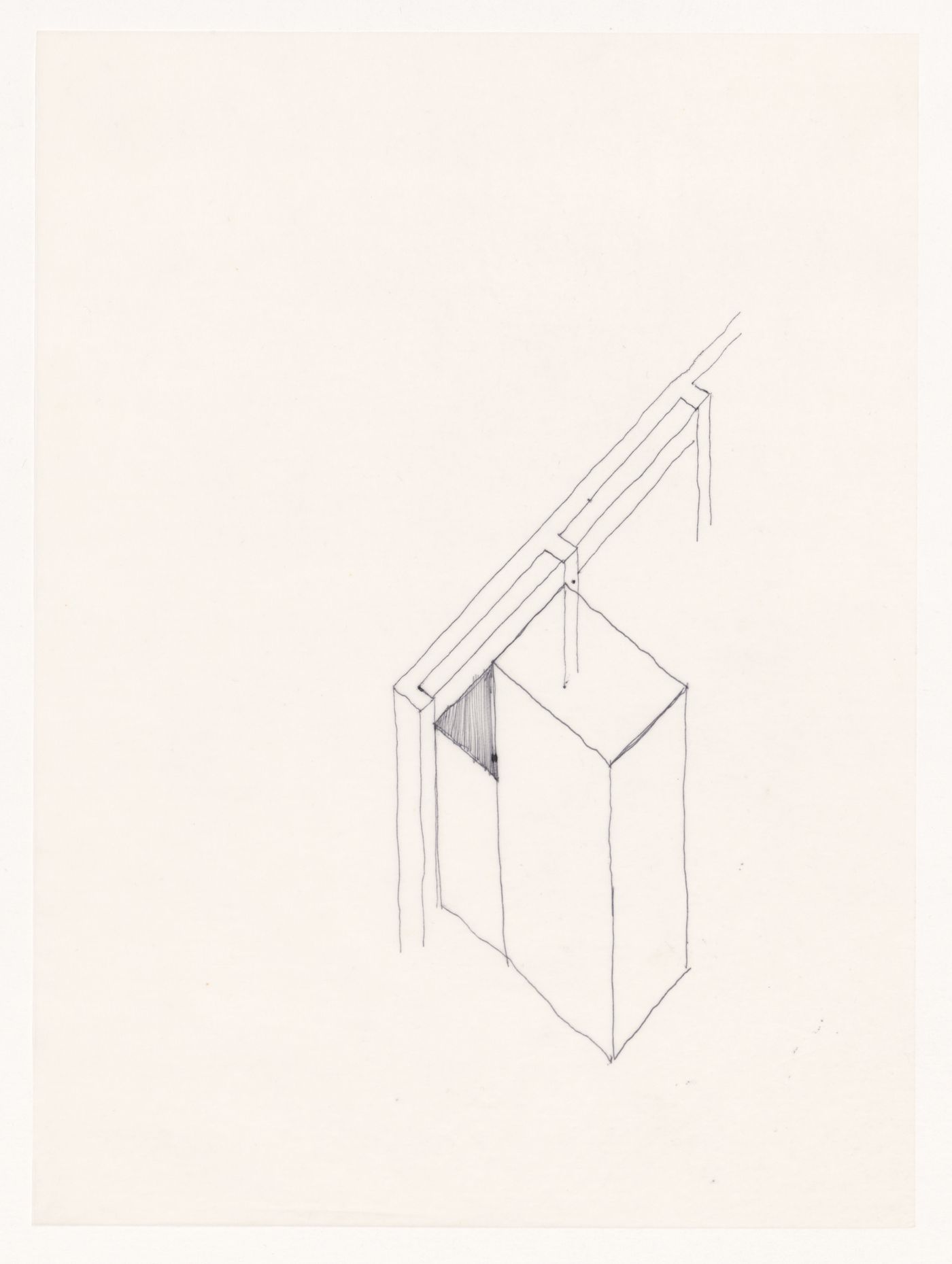 Sketch axonometric for House VI, Cornwall, Connecticut