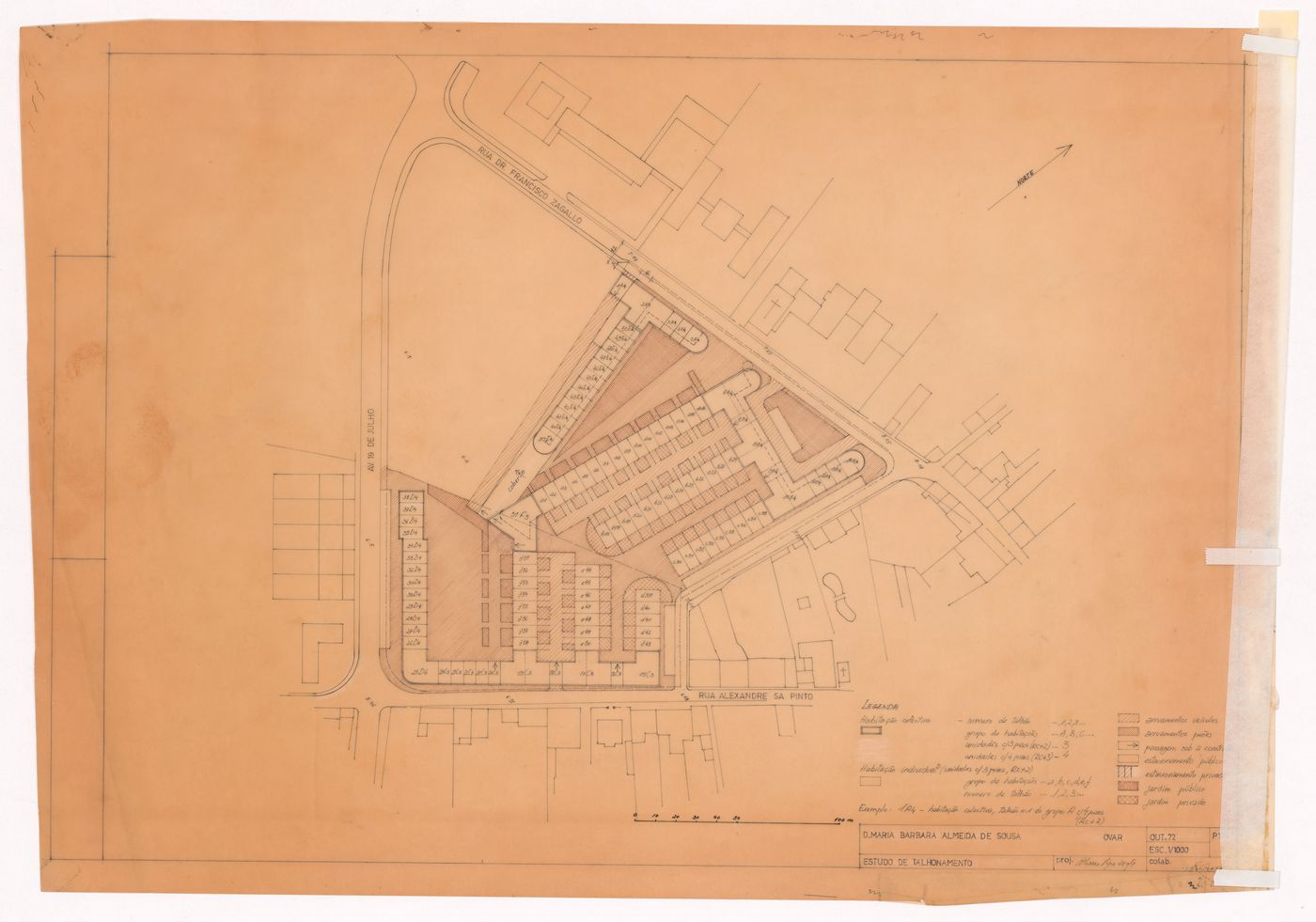 Plot plan for Loteamento Bárbara de Sousa, Ovar, Portugal