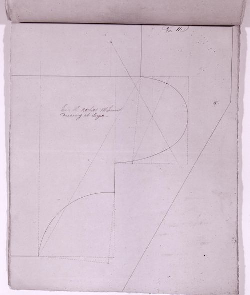 Section for masonry mouldings for the tower windows for Notre-Dame de Montréal
