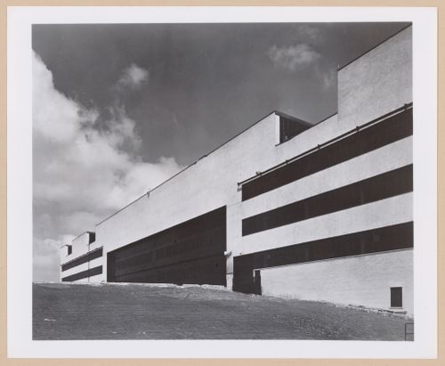 View of the west façade of the Assembly Building of the Buffalo Airport Assembly Plant, Curtiss-Wright Corporation Airplane division, Buffalo, New York