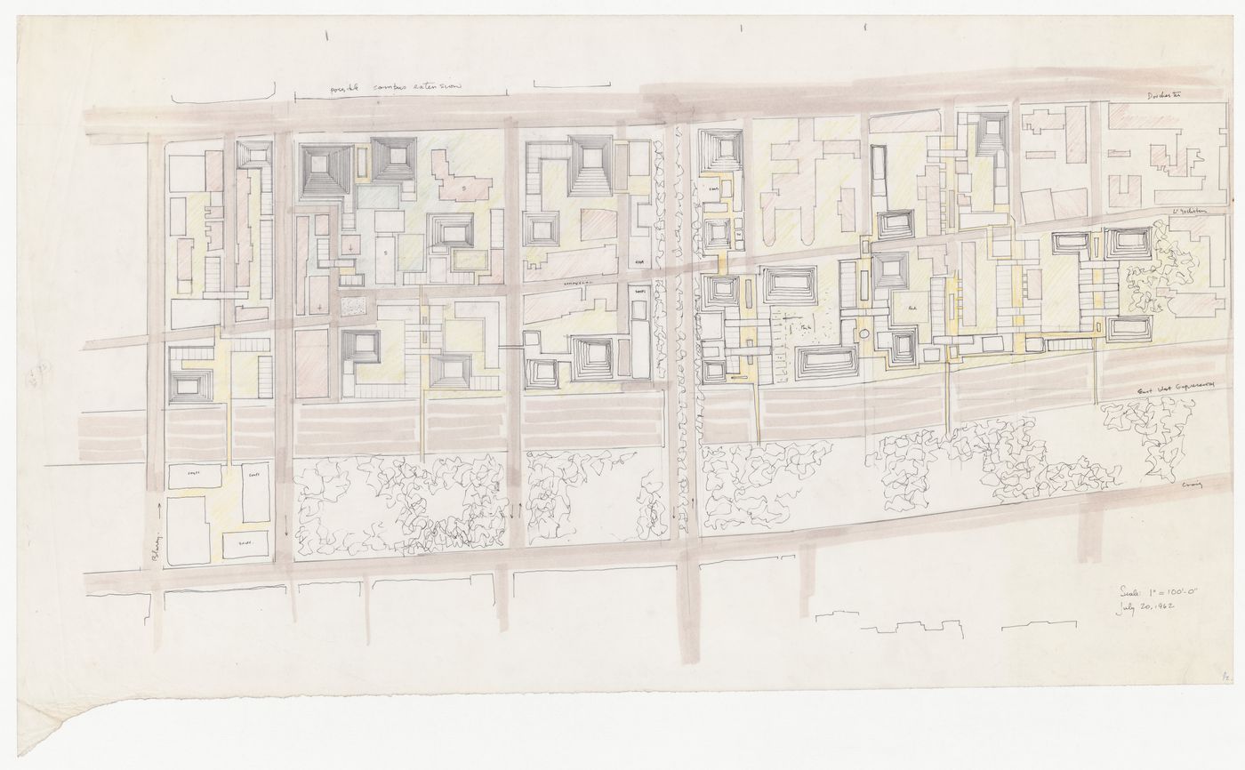 Site plan for Central Area Circulation, Montreal