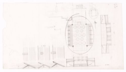 Plan and sections for Complexo Desportivo de Vilanova de Arousa, Vilanova de Arousa